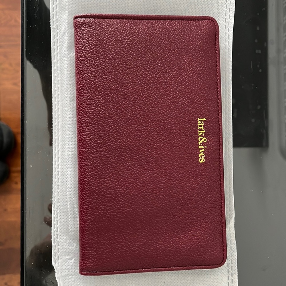 Lark & Ives burgundy wallet